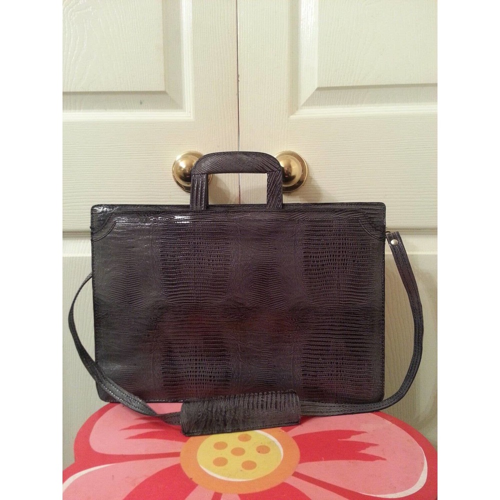 Lizard Skin print briefcase. Condition Is Good.